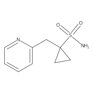 1-(Pyridin-2-ylmethyl)cyclopropane-1-sulfonamide结构式