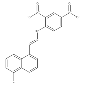 8-Chloro-4-quinolinecarboxaldehyde 2-(2,4-dinitrophenyl)hydrazone结构式