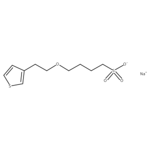 Sodium 2-(3-thienyl)ethyloxybutylsulfonate结构式