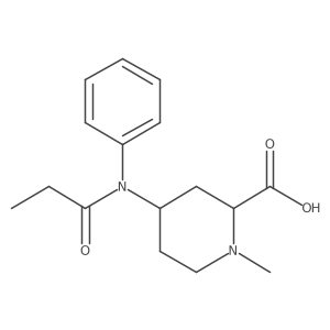 2-Piperidinecarboxylic acid, 1-methyl-4-((1-oxopropyl)phenylamino)-, cis-结构式