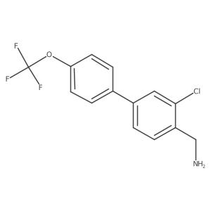 C-(3-Chloro-4'-(trifluoromethoxy)biphenyl-4-yl)-methylamine结构式