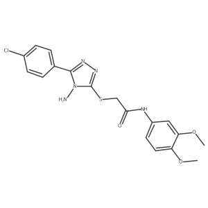 2-{[4-amino-5-(4-chlorophenyl)-4H-1,2,4-triazol-3-yl]sulfanyl}-N-(3,4-dimethoxyphenyl)acetamide Structure