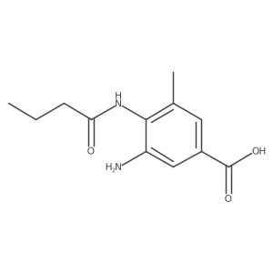 3-Amino-4-butyramido-5-methylbenzoic acid Structure
