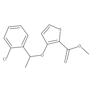 Methyl 3-(1-(2-chlorophenyl)ethoxy)thiophene-2-carboxylate结构式