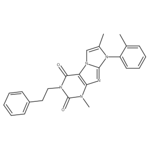 1,7-dimethyl-3-phenethyl-8-(o-tolyl)-1H-imidazo[2,1-f]purine-2,4(3H,8H)-dione结构式