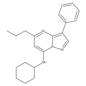N-cyclohexyl-3-phenyl-5-propylpyrazolo[1,5-a]pyrimidin-7-amine结构式