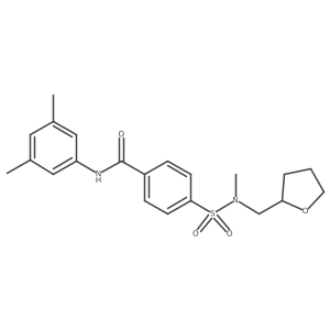N-(3,5-dimethylphenyl)-4-(N-methyl-N-((tetrahydrofuran-2-yl)methyl)sulfamoyl)benzamide Structure