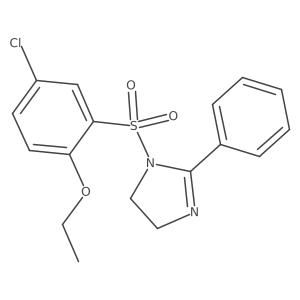 1-((5-chloro-2-ethoxyphenyl)sulfonyl)-2-phenyl-4,5-dihydro-1H-imidazole结构式