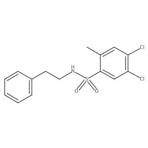 4,5-dichloro-2-methyl-N-(2-phenylethyl)benzene-1-sulfonamide Structure