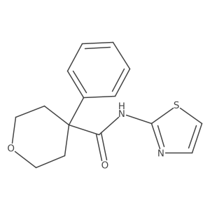 O=C(Nc1nccs1)C1(c2ccccc2)CCOCC1结构式