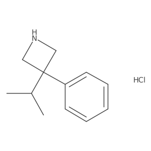 3-Phenyl-3-(propan-2-yl)azetidine hydrochloride结构式