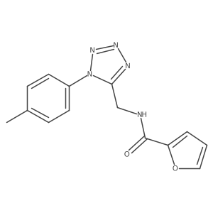 N-((1-(p-tolyl)-1H-tetrazol-5-yl)methyl)furan-2-carboxamide结构式
