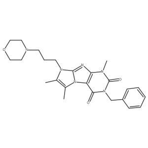 3-benzyl-1,6,7-trimethyl-8-(3-morpholinopropyl)-1H-imidazo[2,1-f]purine-2,4(3H,8H)-dione Structure