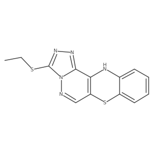 3-(Ethylthio)-12H-1,2,4-triazolo(4',3':1,6)pyridazino(4,5-b)(1,4)benzothiazine结构式
