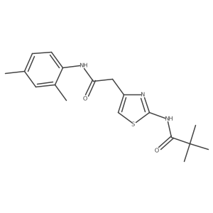 N-(4-{[(2,4-dimethylphenyl)carbamoyl]methyl}-1,3-thiazol-2-yl)-2,2-dimethylpropanamide Structure