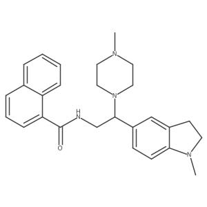 N-[2-(1-methyl-2,3-dihydro-1H-indol-5-yl)-2-(4-methylpiperazin-1-yl)ethyl]naphthalene-1-carboxamide Structure