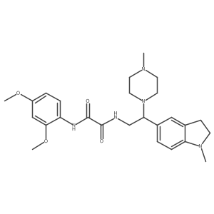 N1-(2,4-dimethoxyphenyl)-N2-(2-(1-methylindolin-5-yl)-2-(4-methylpiperazin-1-yl)ethyl)oxalamide结构式
