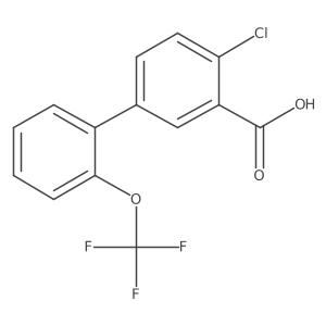 4-Chloro-2'-(trifluoromethoxy)biphenyl-3-carboxylic acid结构式