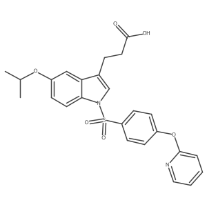 3-{5-Isopropoxy-1-[4-(pyridin-2-yloxy)-benzenesulfonyl]-1h-indol-3-yl}-propionic acid Structure