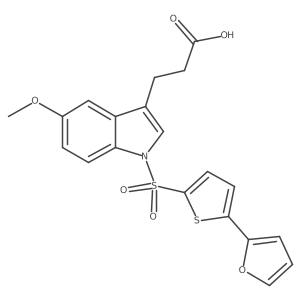 3-[1-(5-Furan-2-yl-thiophene-2-sulfonyl)-5-methoxy-1h-indol-3-yl]-propionic acid Structure