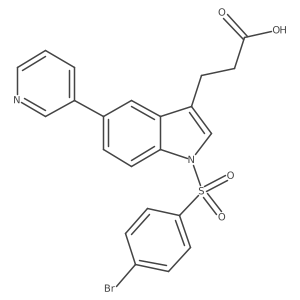 3-[1-(4-Bromo-benzenesulfonyl)-5-pyridin-3-yl-1h-indol-3-yl]-propionic acid Structure