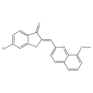 (Z)-6-hydroxy-2-((8-methoxyquinolin-2-yl)methylene)benzofuran-3(2H)-one Structure