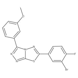 3-[6-(3-Bromo-4-fluorophenyl)[1,2,4]triazolo[3,4-b][1,3,4]thiadiazol-3-yl]phenyl methyl ether Structure