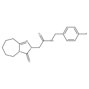 N-(4-fluorobenzyl)-2-(3-oxo-6,7,8,9-tetrahydro-3H-[1,2,4]triazolo[4,3-a]azepin-2(5H)-yl)acetamide结构式