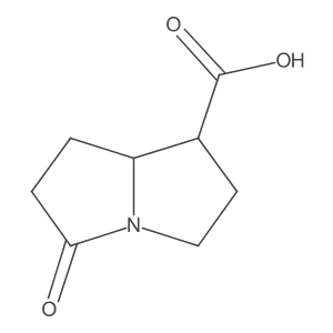 5-Oxohexahydro-1H-pyrrolizine-1-carboxylic acid结构式