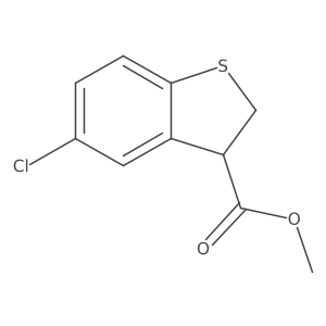Methyl 5-chloro-2,3-dihydrobenzothiophene-3-carboxylate结构式