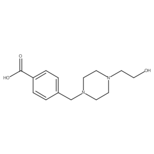 4-[4-(2-Hydroxy-ethyl)-piperazin-1-ylmethyl]-benzoic acid结构式