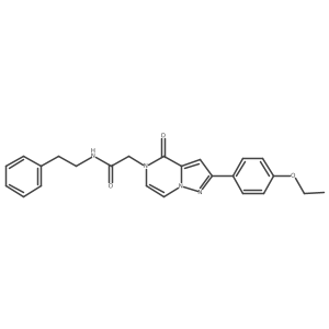 2-[2-(4-ethoxyphenyl)-4-oxopyrazolo[1,5-a]pyrazin-5(4H)-yl]-N-(2-phenylethyl)acetamide Structure