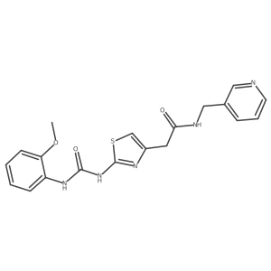 2-(2-(3-(2-methoxyphenyl)ureido)thiazol-4-yl)-N-(pyridin-3-ylmethyl)acetamide Structure