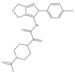 2-(4-acetylpiperazin-1-yl)-N-(2-(4-chlorophenyl)-4,6-dihydro-2H-thieno[3,4-c]pyrazol-3-yl)-2-oxoacetamide Structure