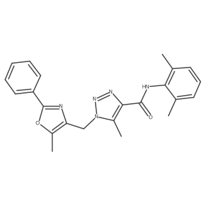 N-(2,6-dimethylphenyl)-5-methyl-1-[(5-methyl-2-phenyl-1,3-oxazol-4-yl)methyl]-1H-1,2,3-triazole-4-carboxamide结构式