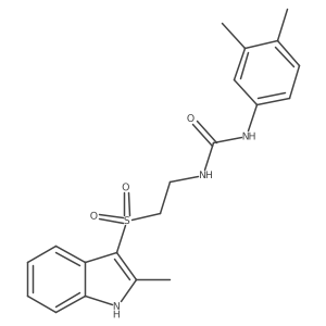 1-(3,4-dimethylphenyl)-3-(2-((2-methyl-1H-indol-3-yl)sulfonyl)ethyl)urea Structure