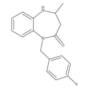 1-[(4-fluorophenyl)methyl]-4-methyl-2,3,4,5-tetrahydro-1H-1,5-benzodiazepin-2-one结构式