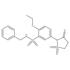 N-benzyl-5-(1,1-dioxido-3-oxo-1,2-thiazolidin-2-yl)-2-ethoxybenzenesulfonamide Structure