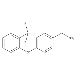 {6-[2-(Trifluoromethyl)phenoxy]pyridin-3-yl}methanamine Structure