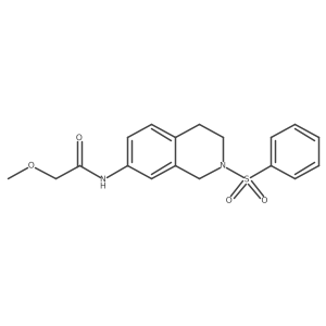 2-methoxy-N-(2-(phenylsulfonyl)-1,2,3,4-tetrahydroisoquinolin-7-yl)acetamide结构式