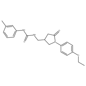 1-((1-(4-Ethoxyphenyl)-5-oxopyrrolidin-3-yl)methyl)-3-(m-tolyl)urea结构式