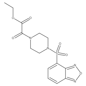 Ethyl [4-(2,1,3-benzoxadiazol-4-ylsulfonyl)piperazin-1-yl](oxo)acetate结构式