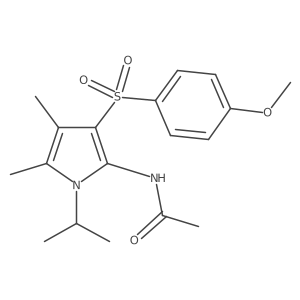 N-{3-[(4-methoxyphenyl)sulfonyl]-4,5-dimethyl-1-(propan-2-yl)-1H-pyrrol-2-yl}acetamide Structure