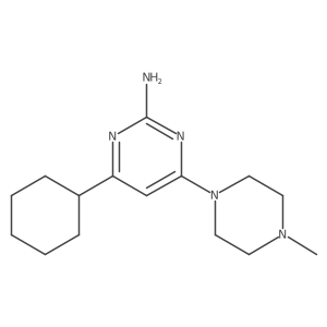 4-cyclohexyl-6-(4-methylpiperazin-1-yl)pyrimidin-2-amine Structure
