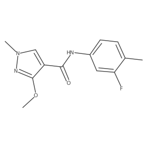 N-(3-fluoro-4-methylphenyl)-3-methoxy-1-methyl-1H-pyrazole-4-carboxamide结构式
