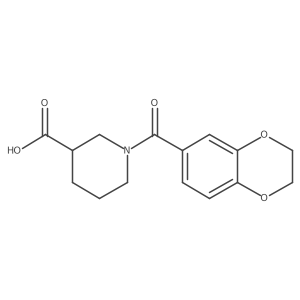 1-(2,3-Dihydrobenzo[b][1,4]dioxine-6-carbonyl)piperidine-3-carboxylic acid结构式