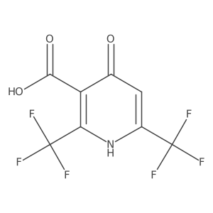 4-Hydroxy-2,6-bis-trifluoromethyl-nicotinic acid结构式