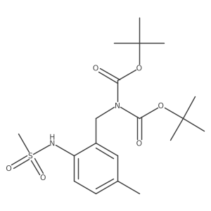 tert-butyl N-[[2-(methanesulfonamido)-5-methylphenyl]methyl]-N-[(2-methylpropan-2-yl)oxycarbonyl]carbamate Structure