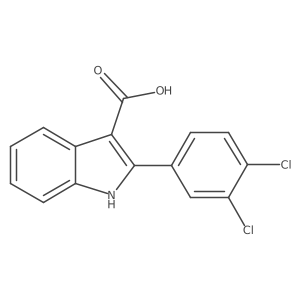 2-(3,4-Dichlorophenyl)-1H-indole-3-carboxylic acid结构式