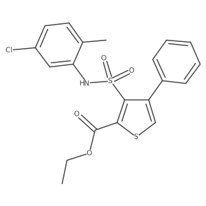 Ethyl 3-[(5-chloro-2-methylphenyl)sulfamoyl]-4-phenylthiophene-2-carboxylate Structure